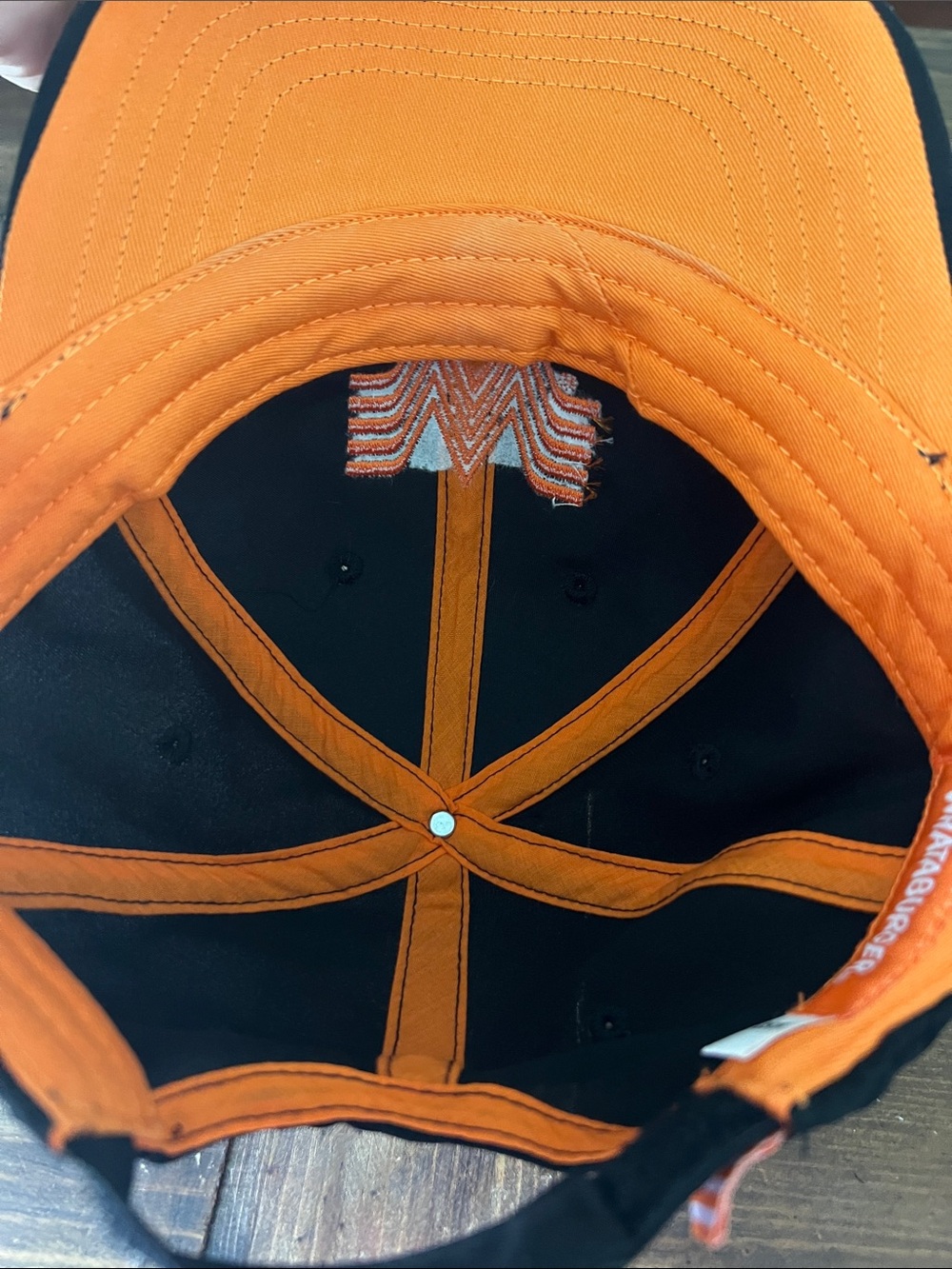 Whataburger Black Baseball Cap with Orange W Logo - Picture 7 of 7